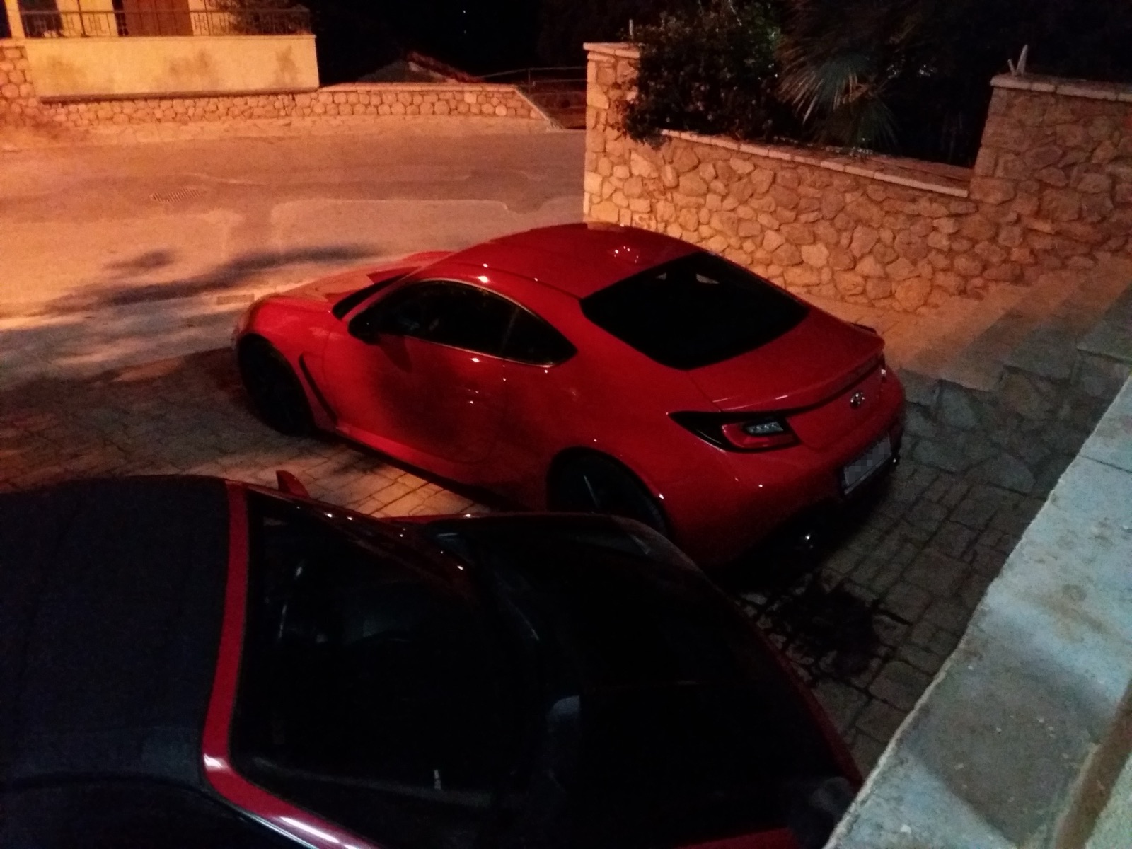 GR86 rear quarter view at night